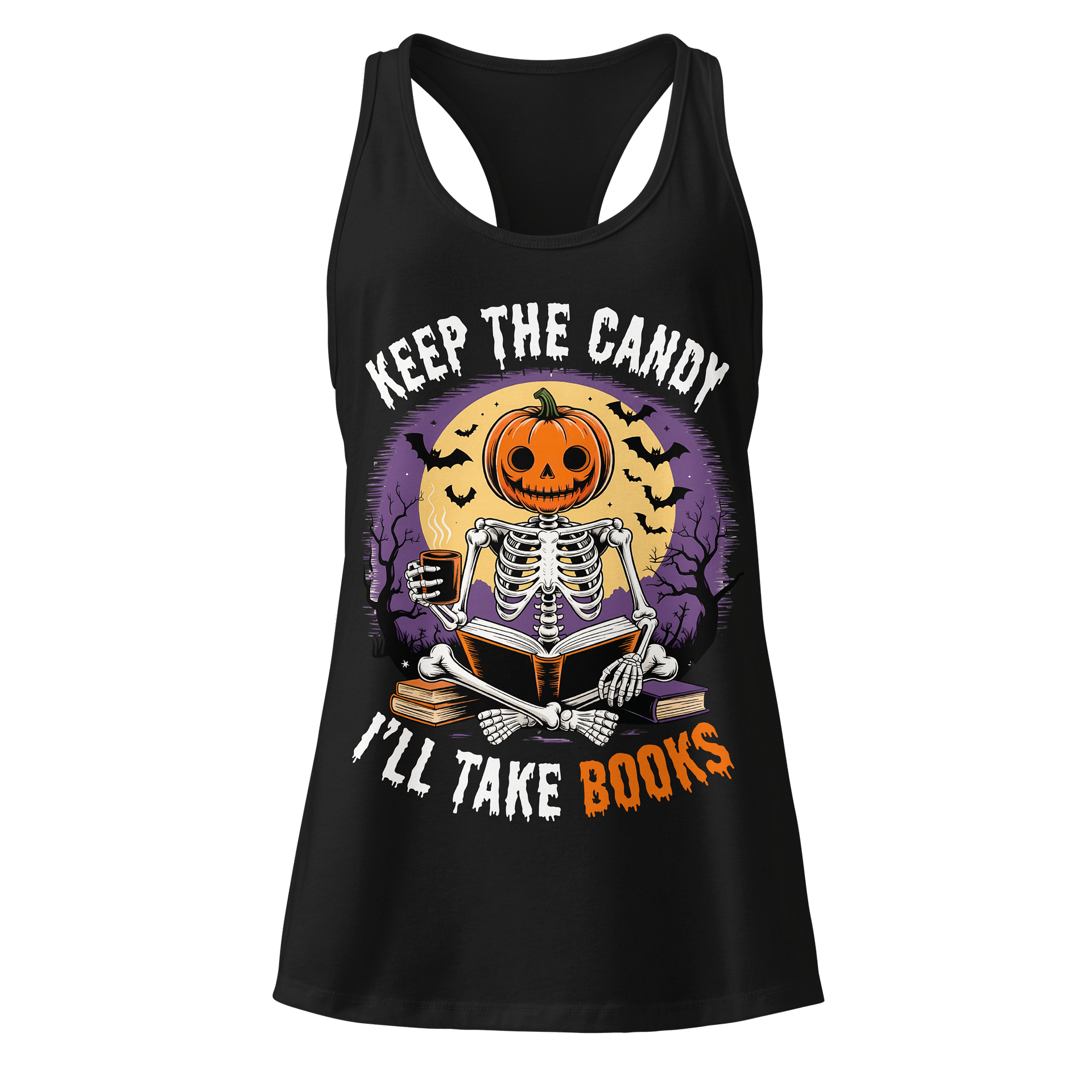 Book Lover's Halloween Women's Racerback Tank product image (1)