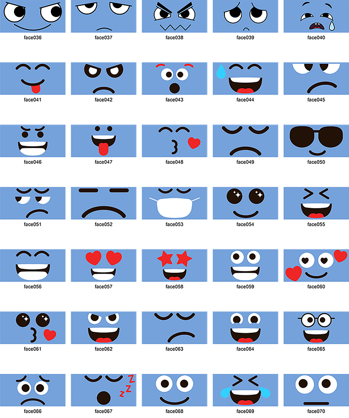 Individual Blue Faces product image (2)
