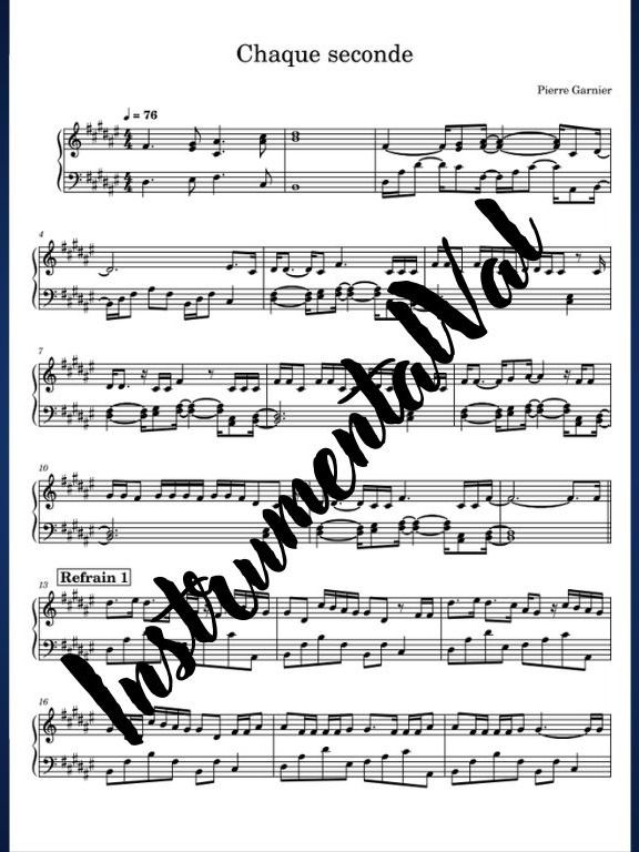 Chaque seconde- Pierre Garnier piano solo product image (1)