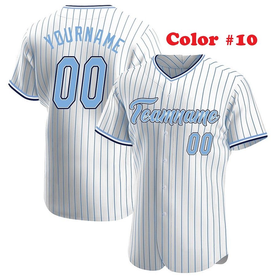 Authentic Baseball Jersey, Custom Baseball Jersey, Personalized Sport Jersey, All Color With Lines Collection product image (5)