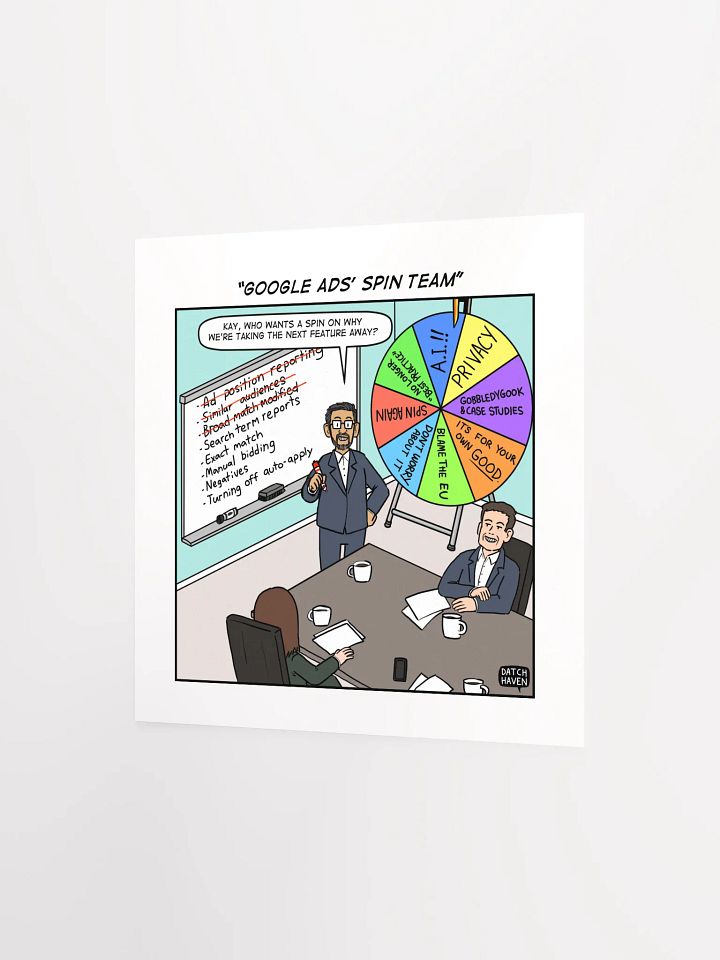 "Google Ads spin team" poster (square) product image (9)