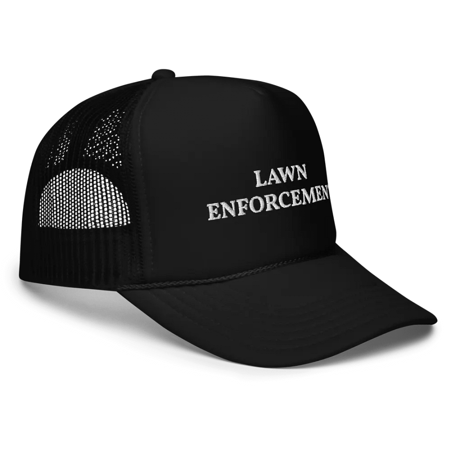 Lawn enforcement, lawn mower, gardening, embroidered Trucker Cap product image (3)