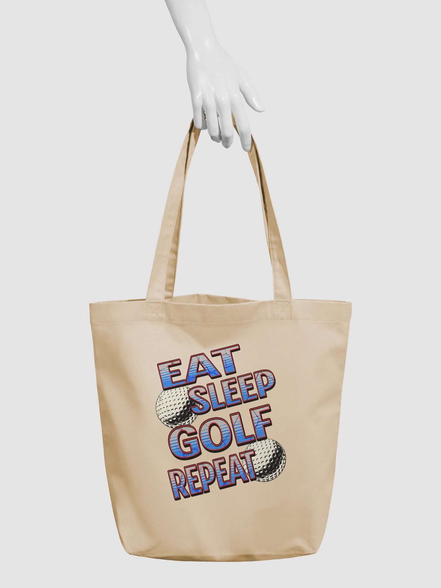 Eat Sleep Golf Repeat Angle Lover's Eco-Friendly Tote product image (6)