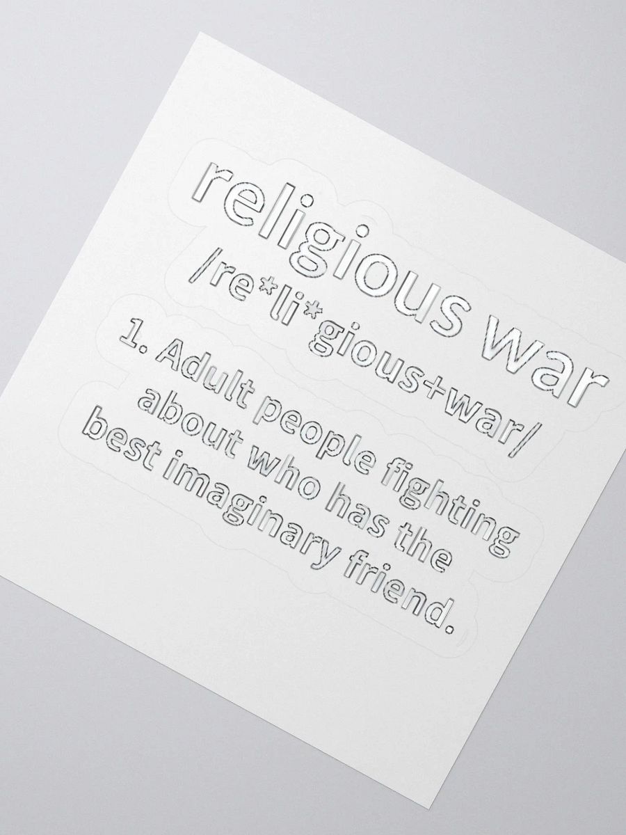 Religious War Definition Sticker product image (2)