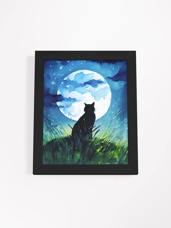 A Cat Sings To The Moon Framed Poster product image (1)