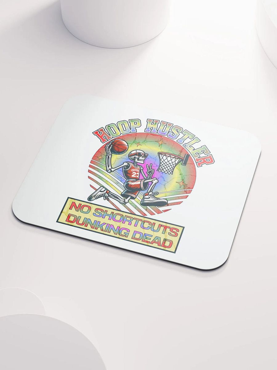 Hoop Hustler No Shortcuts Dunking Dead Skeleton Rainbow Mouse Pad product image (3)
