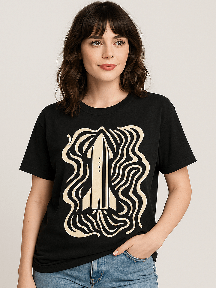 SpaceX Starship T-shirt. Abstract design product image (1)