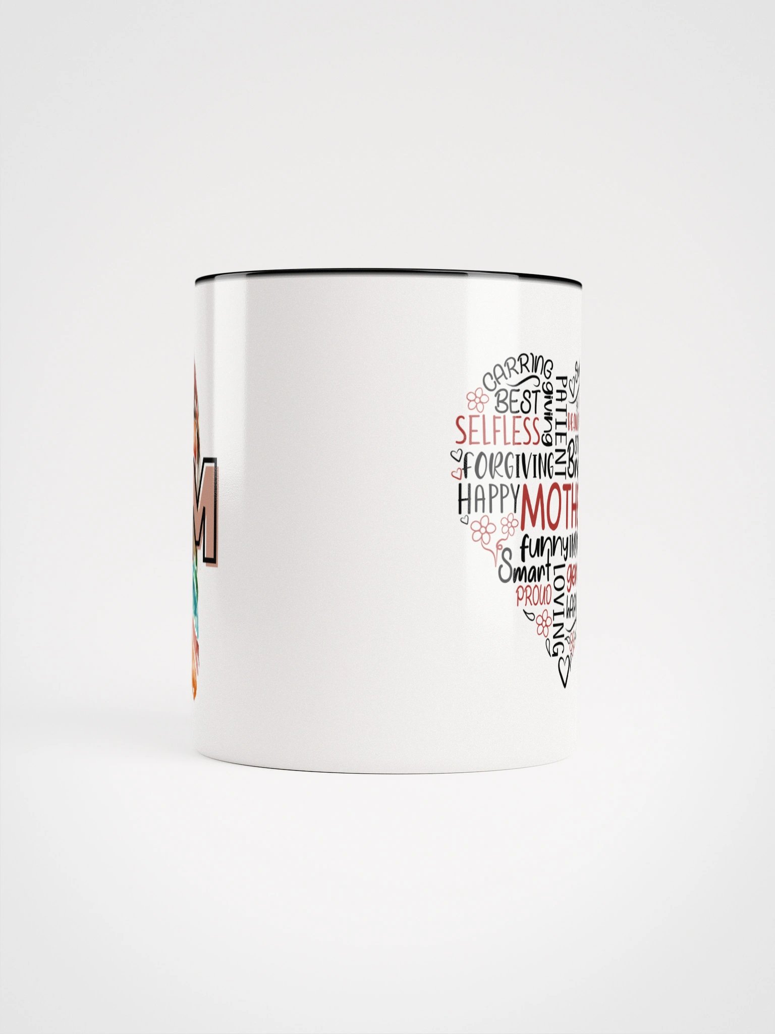 Gentle Loving Mother Design - Hindi Mom- Art Ceramic Mug with Color Interior product image (5)