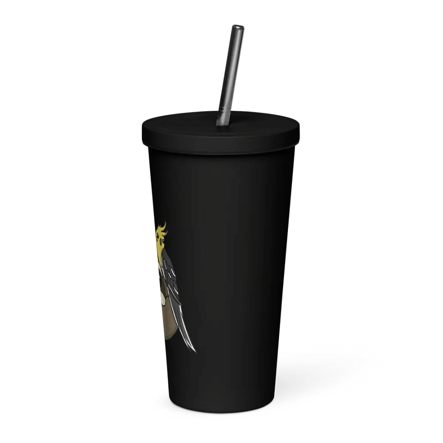 Insulated Tumbler with a Straw - Cockatiel product image (7)