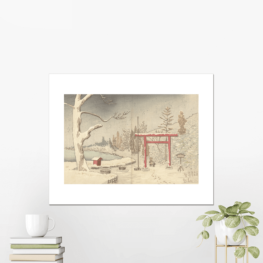 Snow at Hakone Shrine - Kobayashi Kiyochika product image (2)