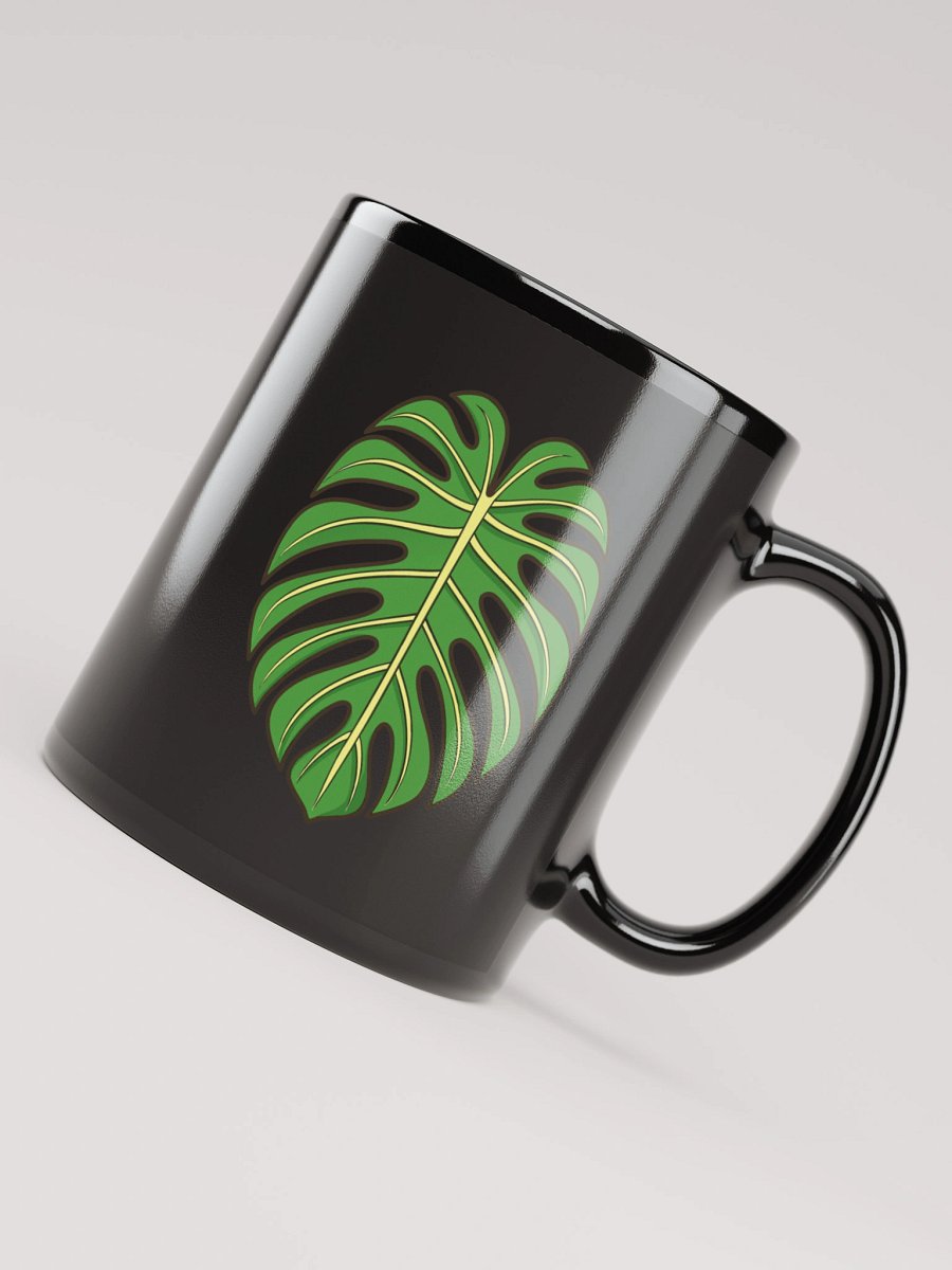 Symmetrical Monstera Leaves Black Mug product image (7)