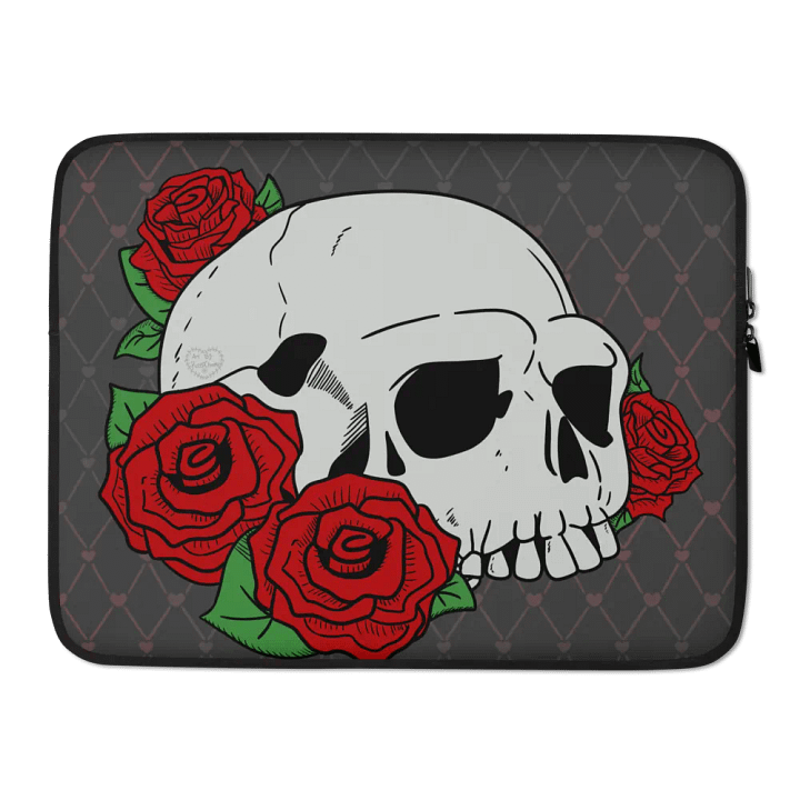 Roses & Skull Laptop Sleeve product image (2)