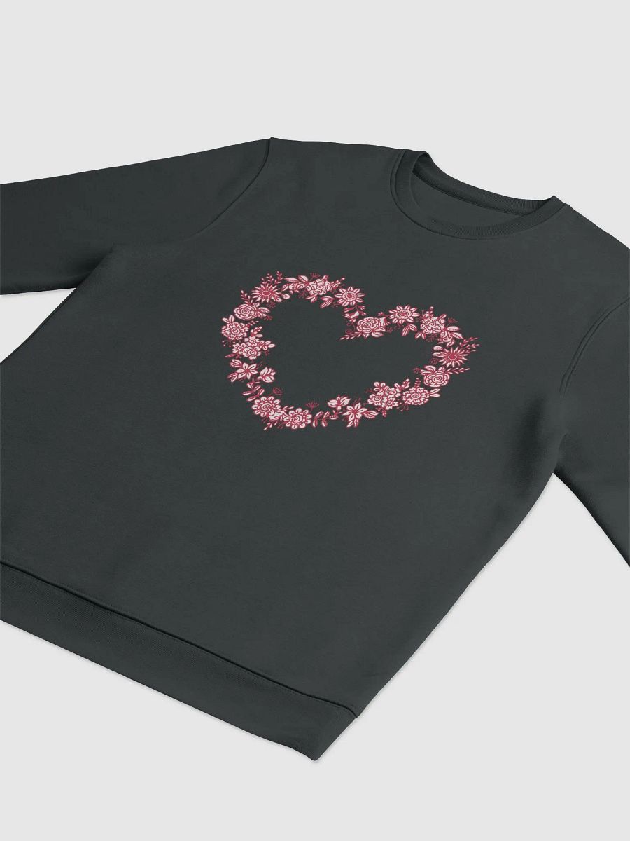 Red Floral Heart Unisex Eco Sweatshirt product image (4)