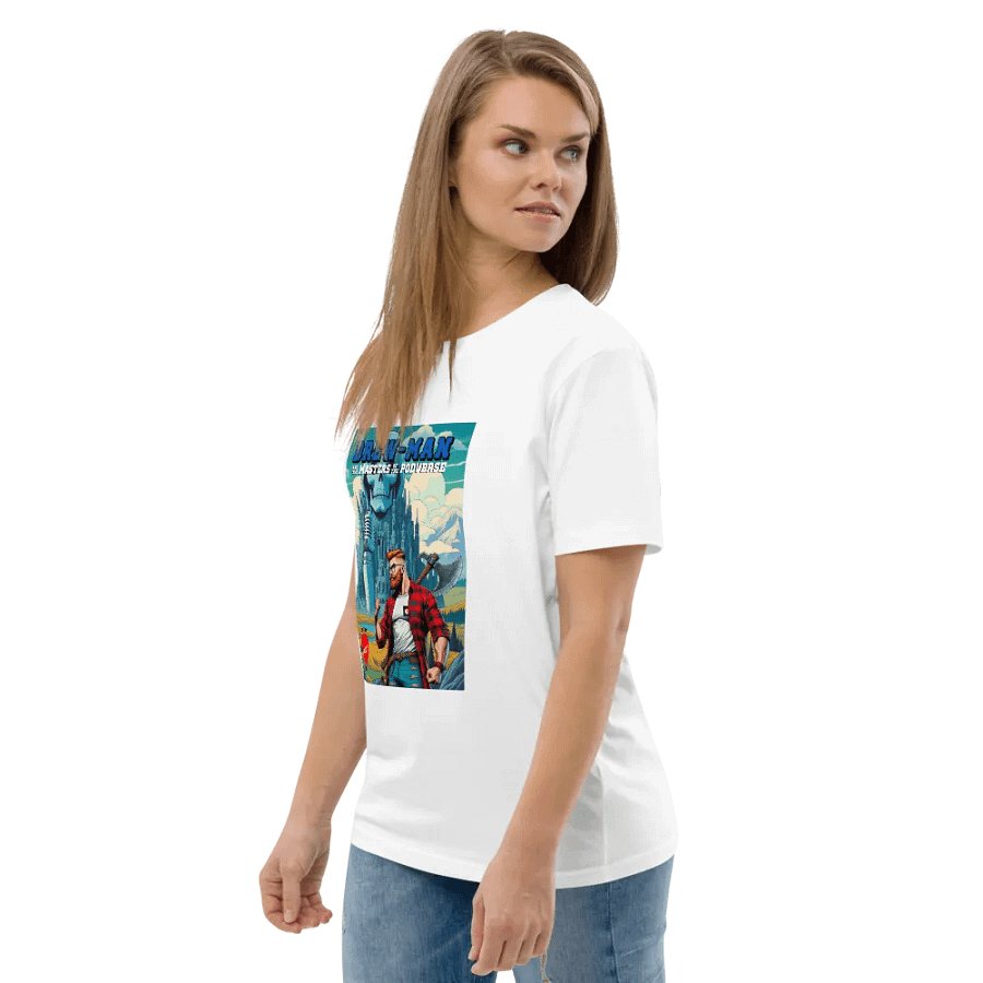 DREW-MAN and the Masters of the Podverse - Organic Cotton Short Sleeve T-Shirt product image (7)