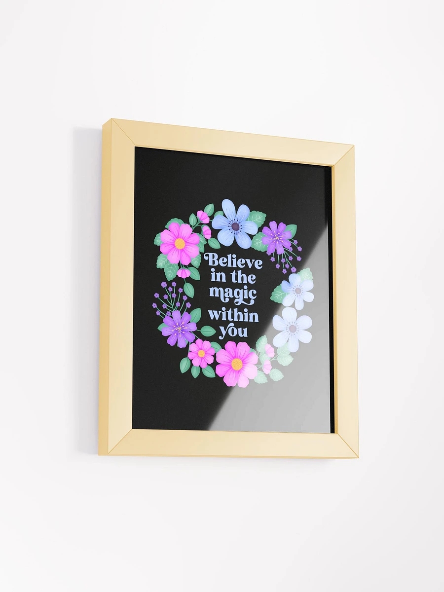 Believe in the magic within you - Motivational Wall Art Black product image (2)