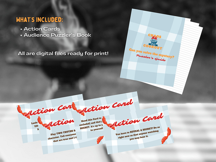 Chaos at the Cookout - A Summertime Cookout Murder Mystery - Extracurriculars Add-On product image (2)