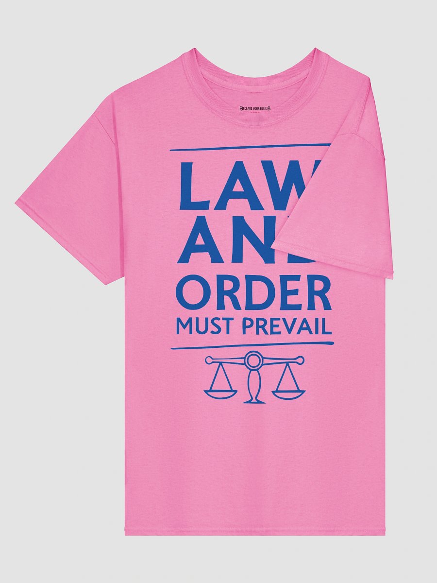 "Law & Order Must Prevail" Essential Truth Tee - Blue Ink product image (3)