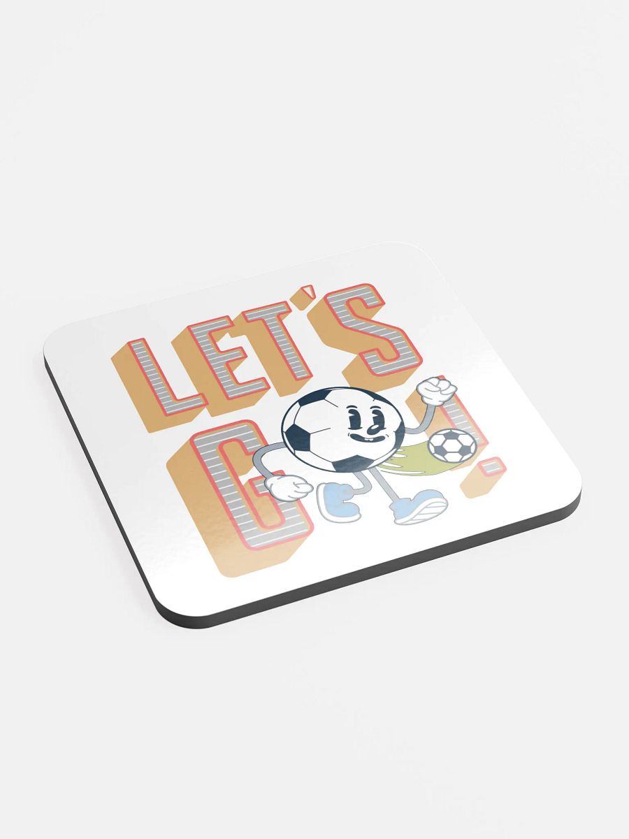 Lets Go Mascot Soccer Head Cork Coaster product image (3)