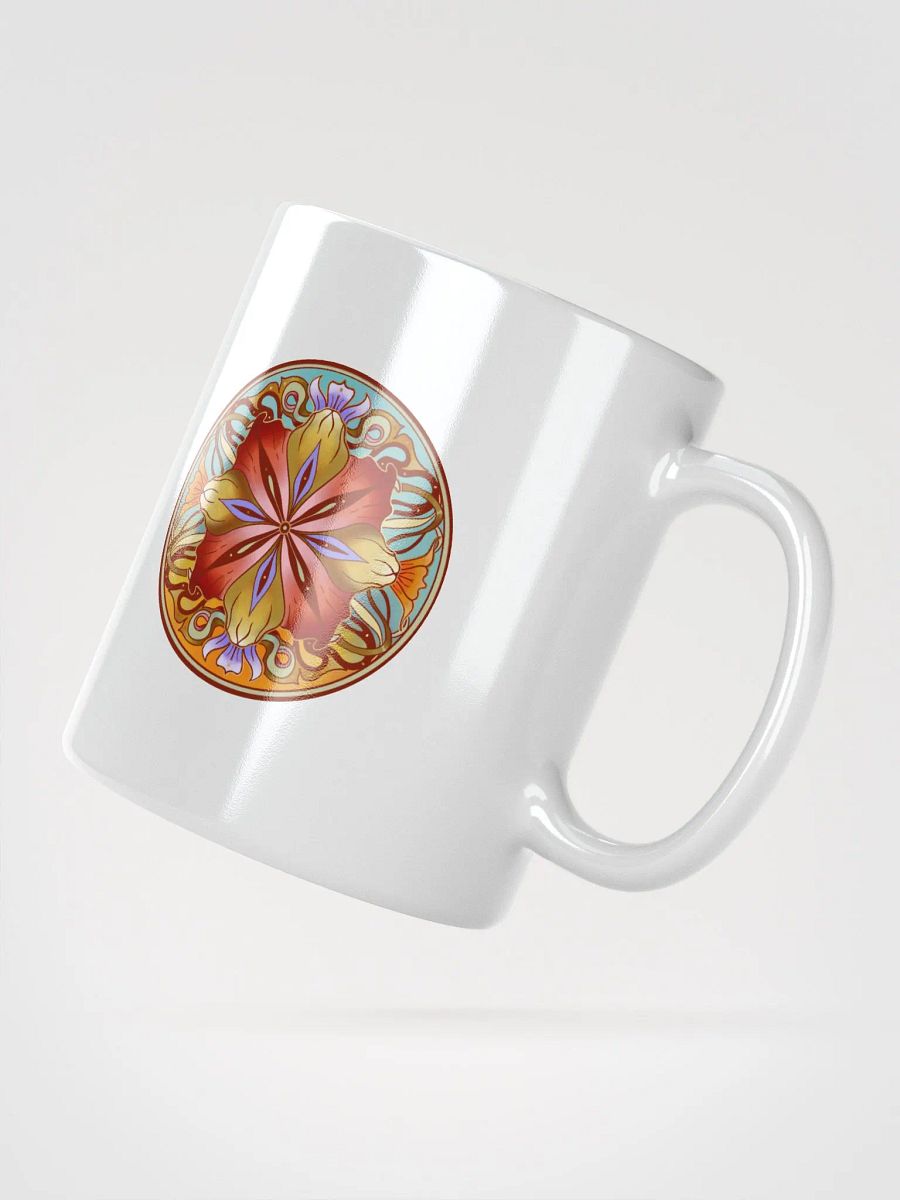 Crimson Floral Mandala - White Mug product image (2)