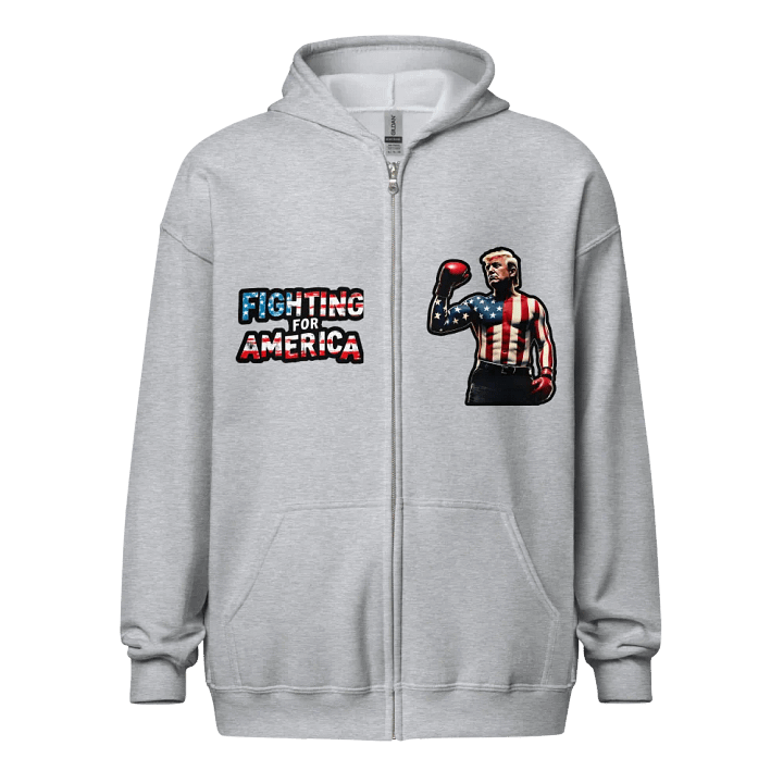 Zip Hoodie: Trump, Fighting for America product image (11)