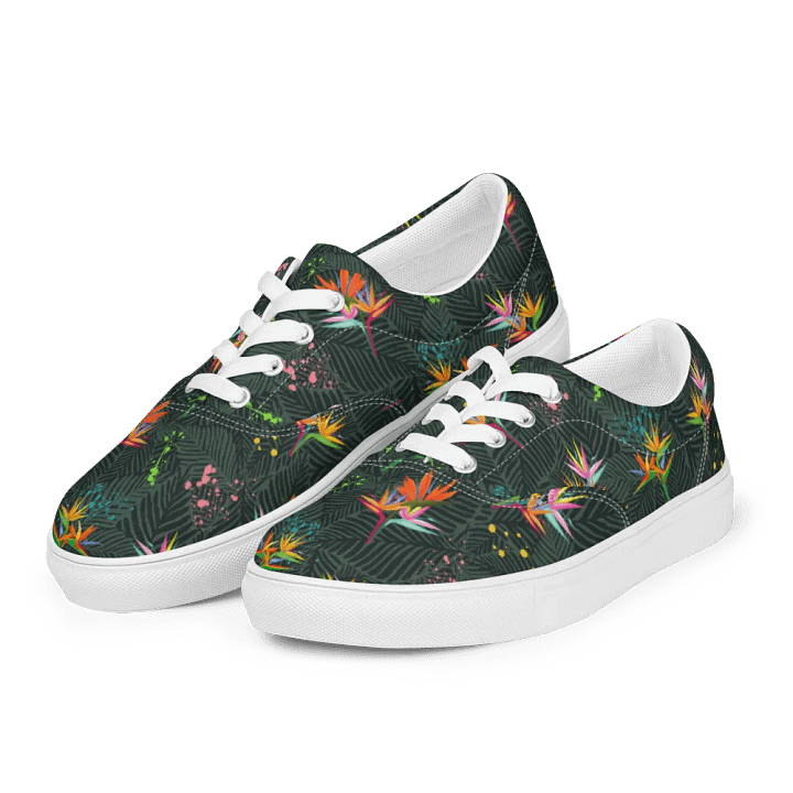 Birds of Paradise Lace-Up Canvas Shoes product image (1)