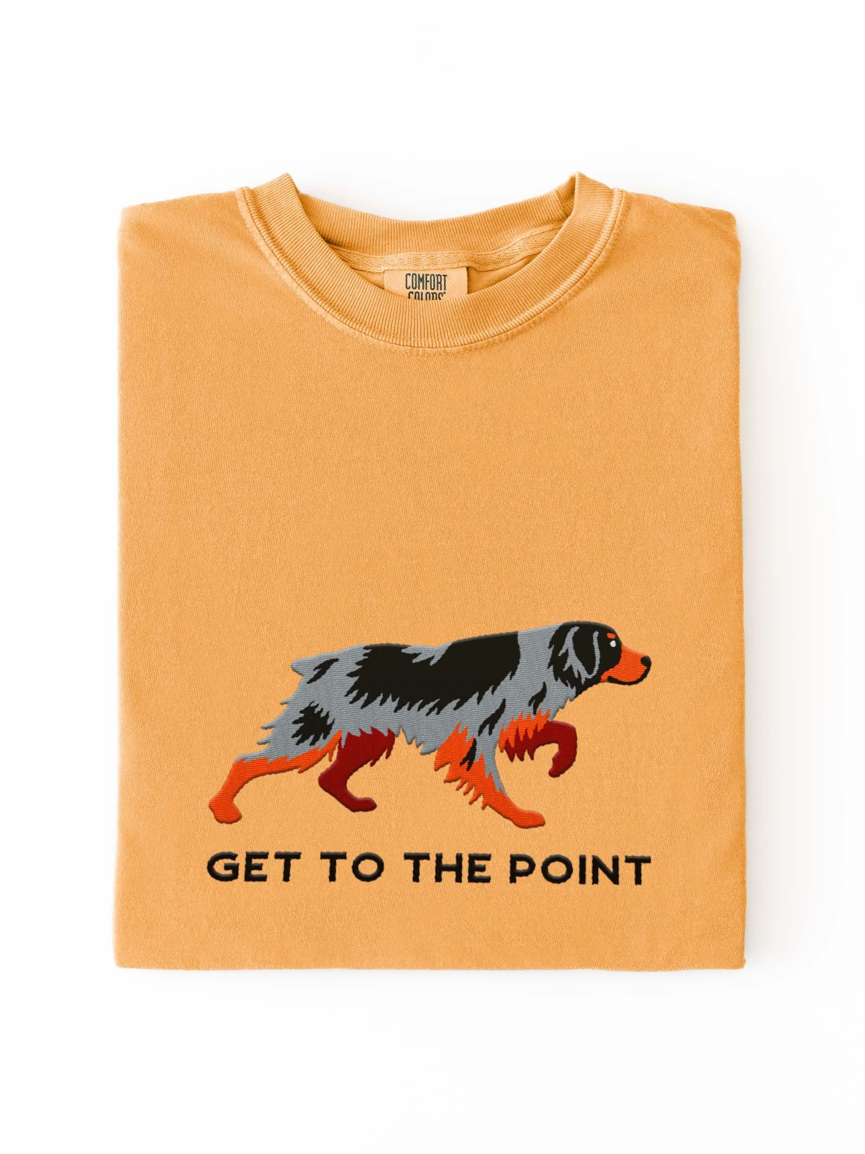 Get to the Point T-Shirt(Embroidered) of a Brittany Spaniel(Tricolor) product image (1)