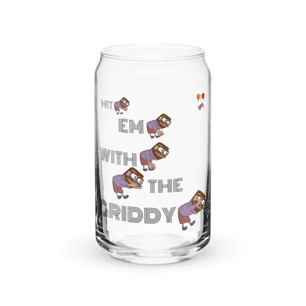A can shaped glass filled with griddies product image (2)