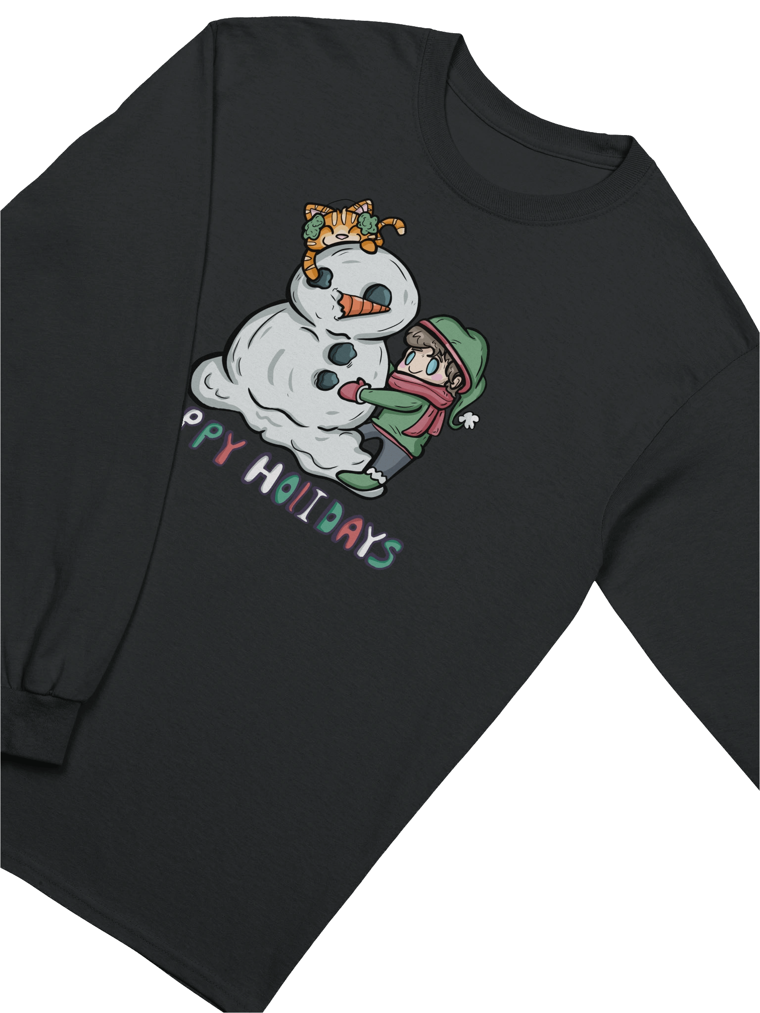 Arcade Warrior Happy Holidays Unisex Long Sleeve Shirt Christmas 2025 product image (3)
