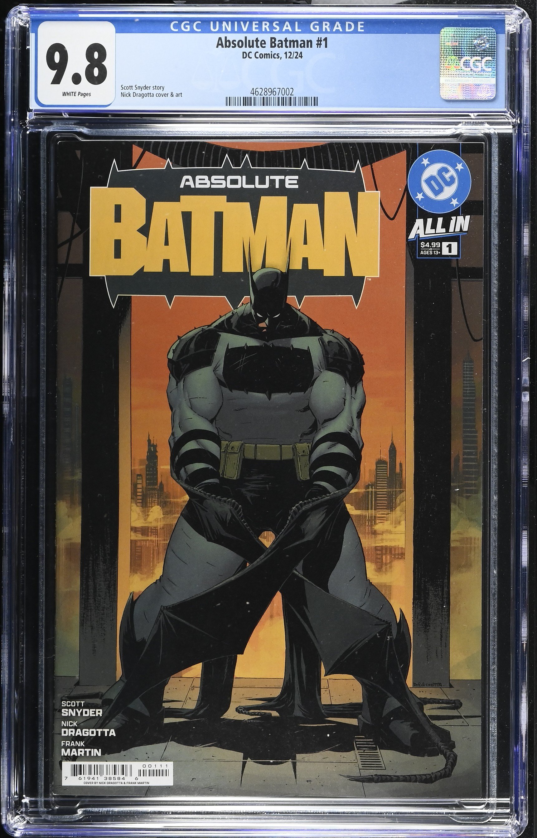 Absolute Batman #1 (2024) | DC Comics | CGC 9.8 | Scott Snyder & Nick Dragotta product image (1)