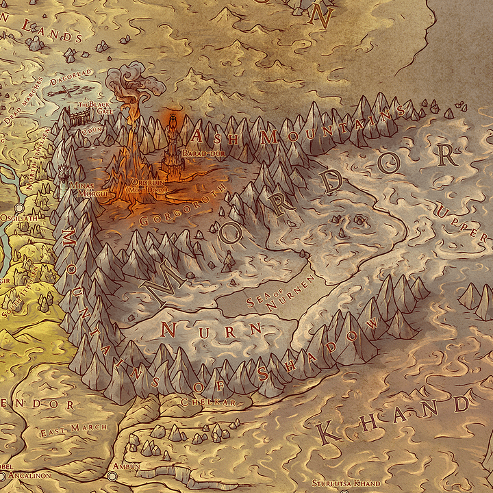 Map of Middle Earth (Third Age) product image (2)