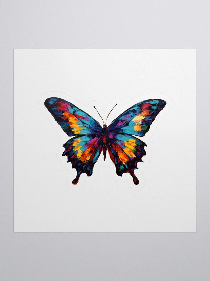 Vibrant Butterfly Kiss Cut Sticker product image (1)