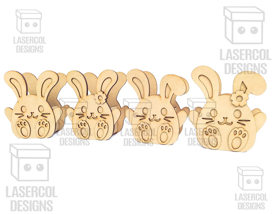 Easter Bunny Basket Set 3 (4 Styles, 2 Sizes) - Laser Cut Files product image (3)