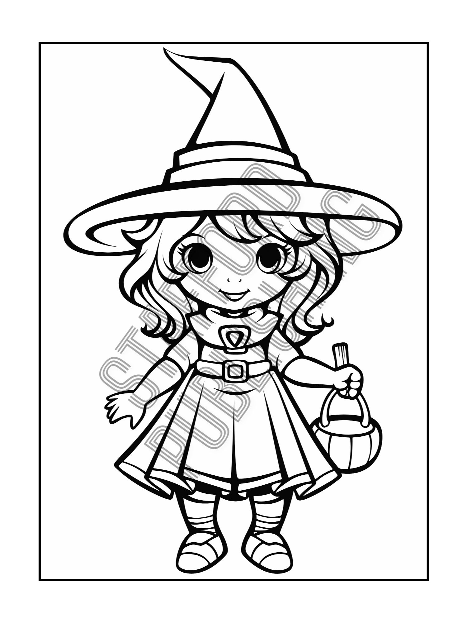 Halloween Coloring Book Printable Version Free Sample Pages product image (3)