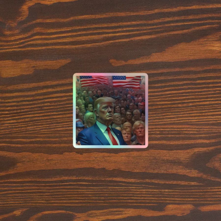 Patriotic Crowd Holographic Sticker product image (5)