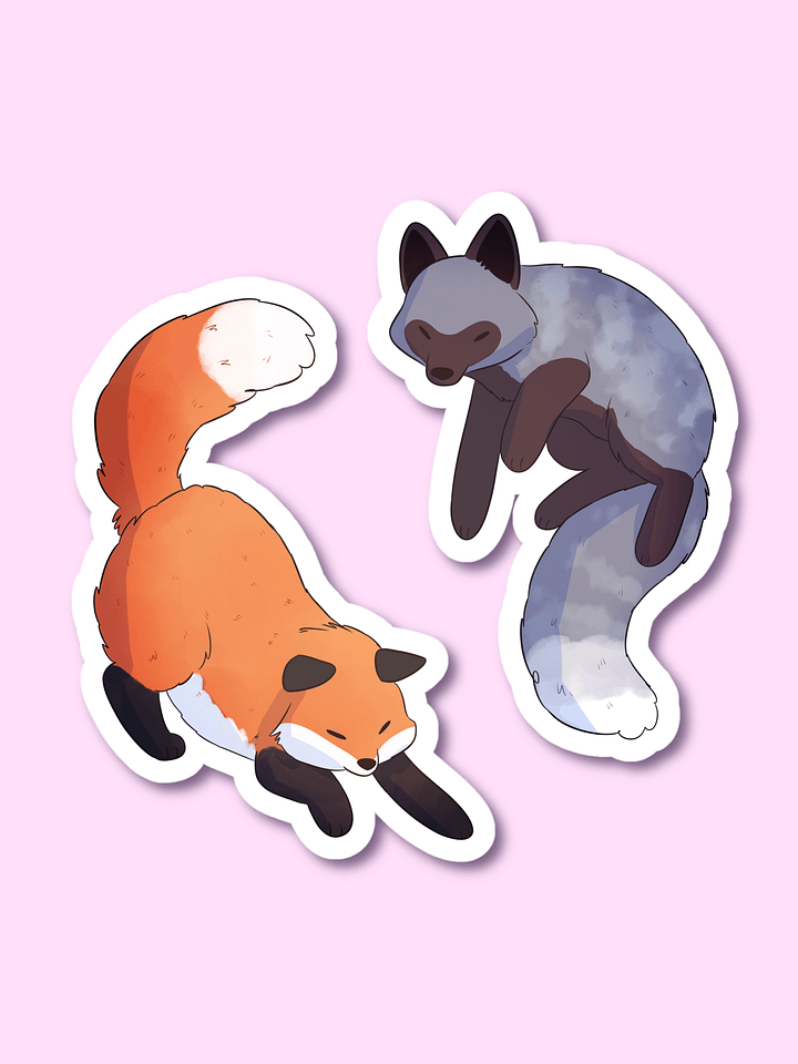 Fox and Silver fox Dynamic Duo Stickers product image (1)