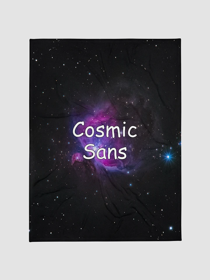 Cosmic Sans fleece throw blanket product image (1)