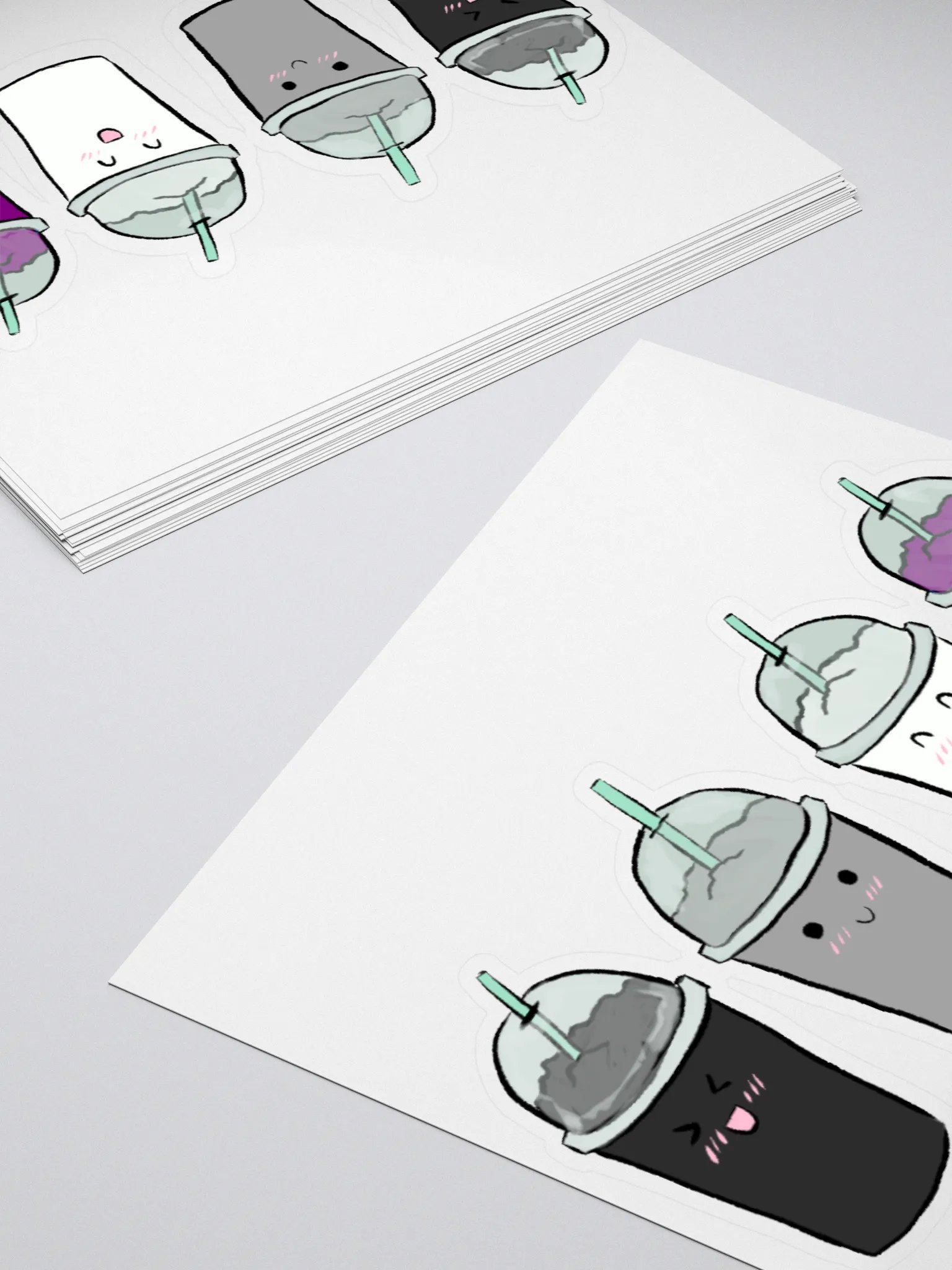 Slushie Buddies: Asexual Flag Stickers product image (10)