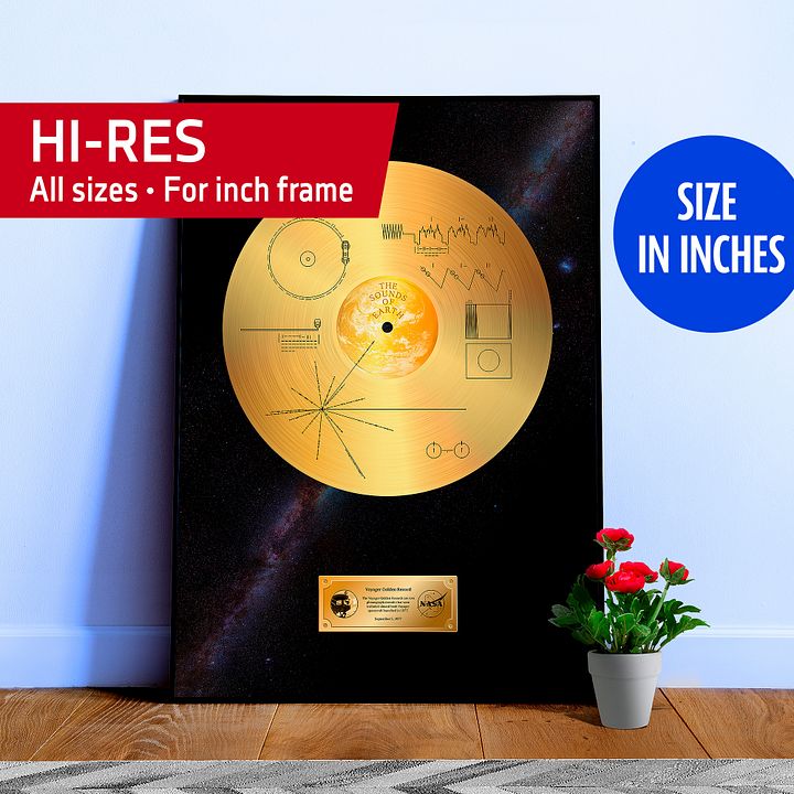 NASA Voyager 1 Golden Record — space poster, science print product image (1)