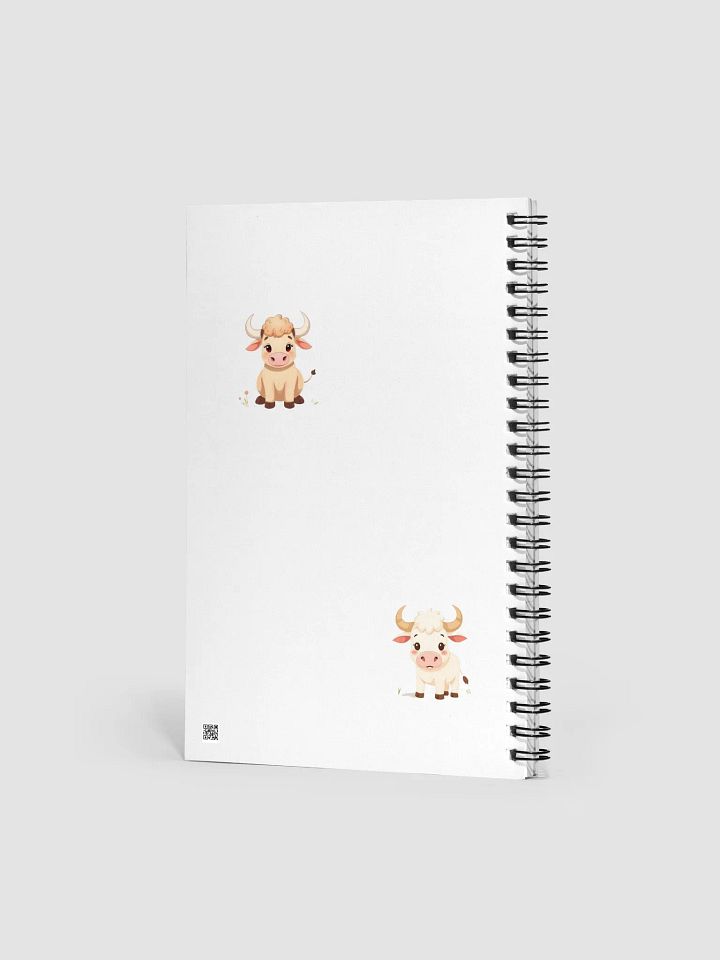 Whimsical Cow Cartoon Spiral Notebook product image (2)