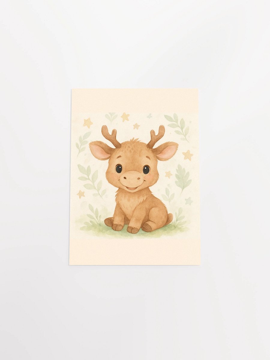Baby Moose Dreamscape | Ethereal Black Space Poster product image (42)