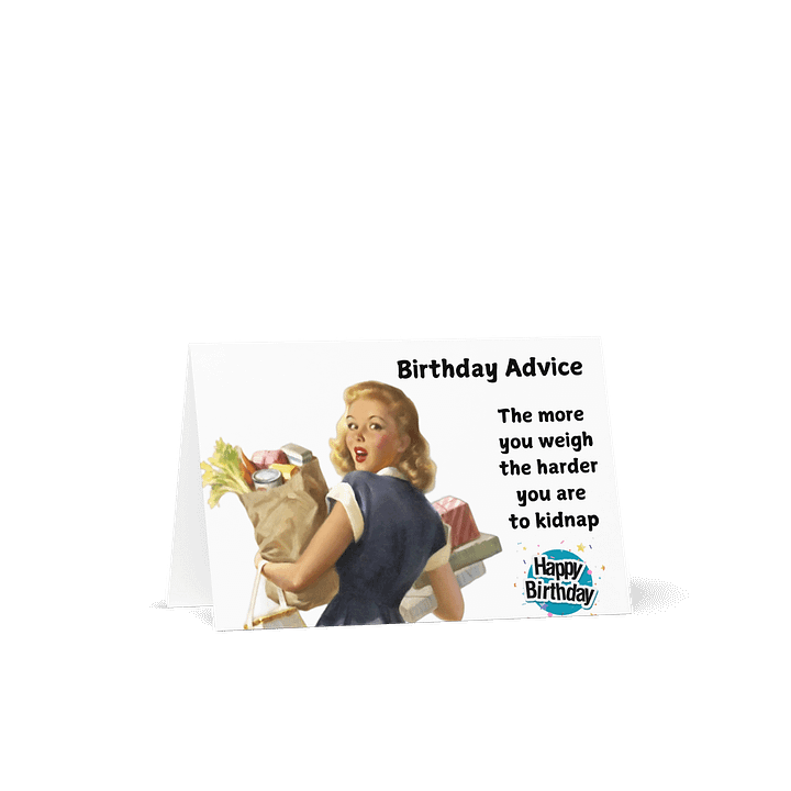 Retro 1950 Funny Birthday Advice Greeting Card product image (2)