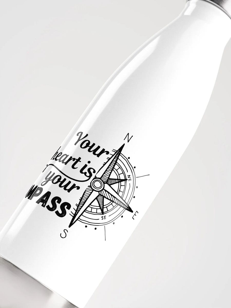 'Your Heart's Your Compass' Steel Water Bottle product image (1)