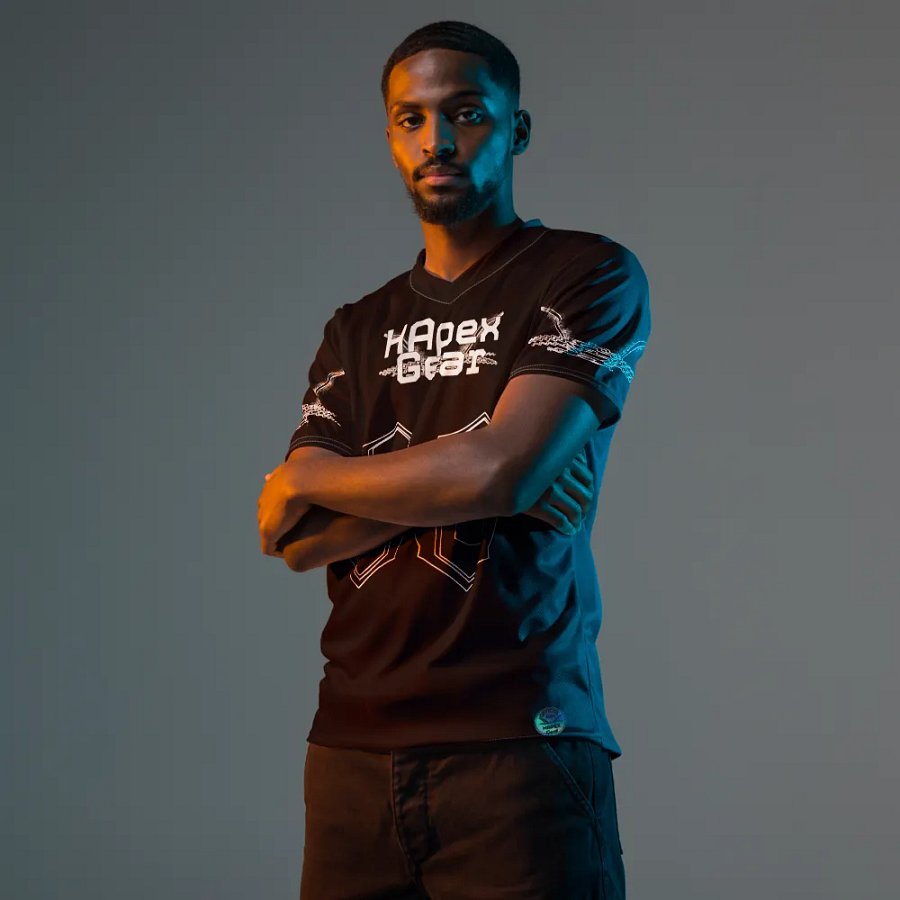 Capital HELAIN - Black - Recycled Unisex Sports Jersey - White HApex Gear Black Logo product image (11)