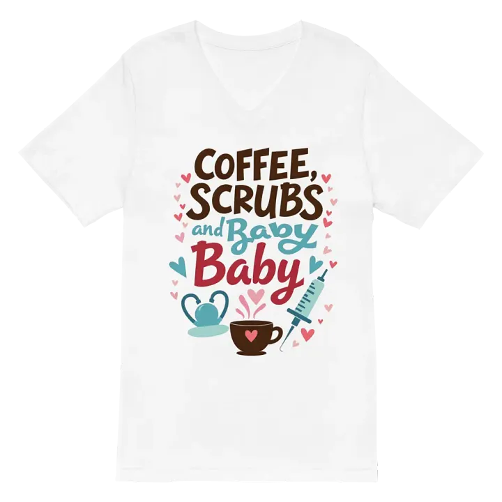 Medical Mama , Coffee, Scrubs, and Baby V-Neck Tee product image (6)