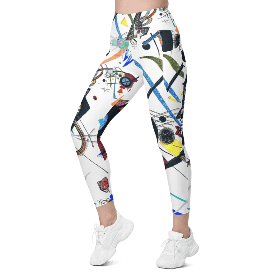 Abstract Lithographic Pattern Design Leggings with pockets - V1 product image (8)