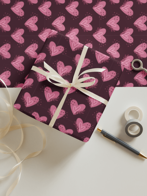 Valentine Love Wrapping Paper Set of 3 product image (3)