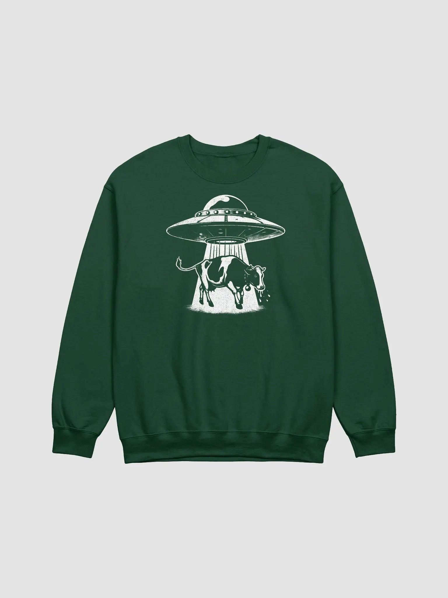 Cow and UFO Crewneck Sweatshirt Unisex product image (1)
