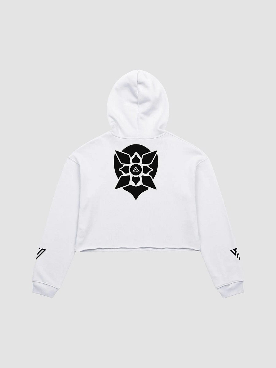 White Cyber Arkiden Crop Hoodie product image (2)