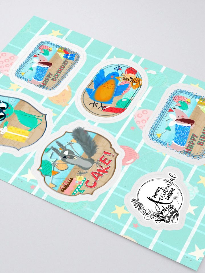 Animal Birthday Party Sticker Sheet product image (2)