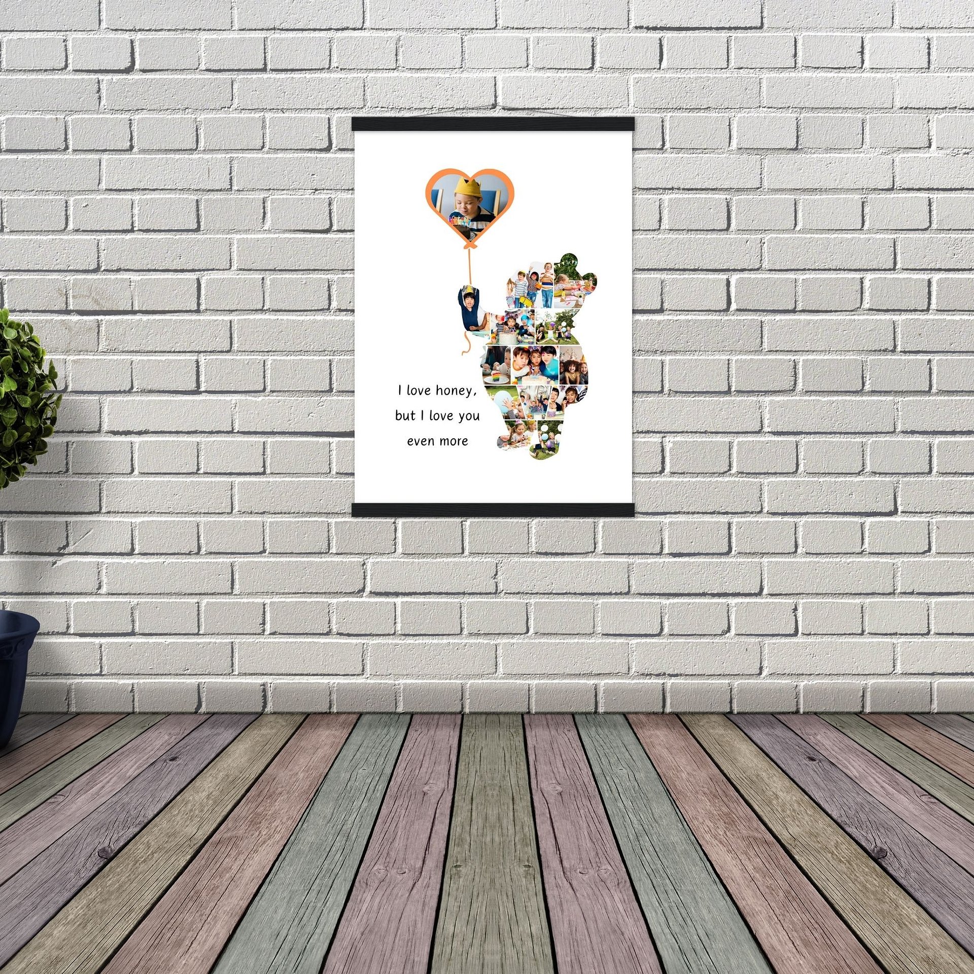 Winnie The Pooh Honey Bear Photo Collage Frames Canva Template product image (7)
